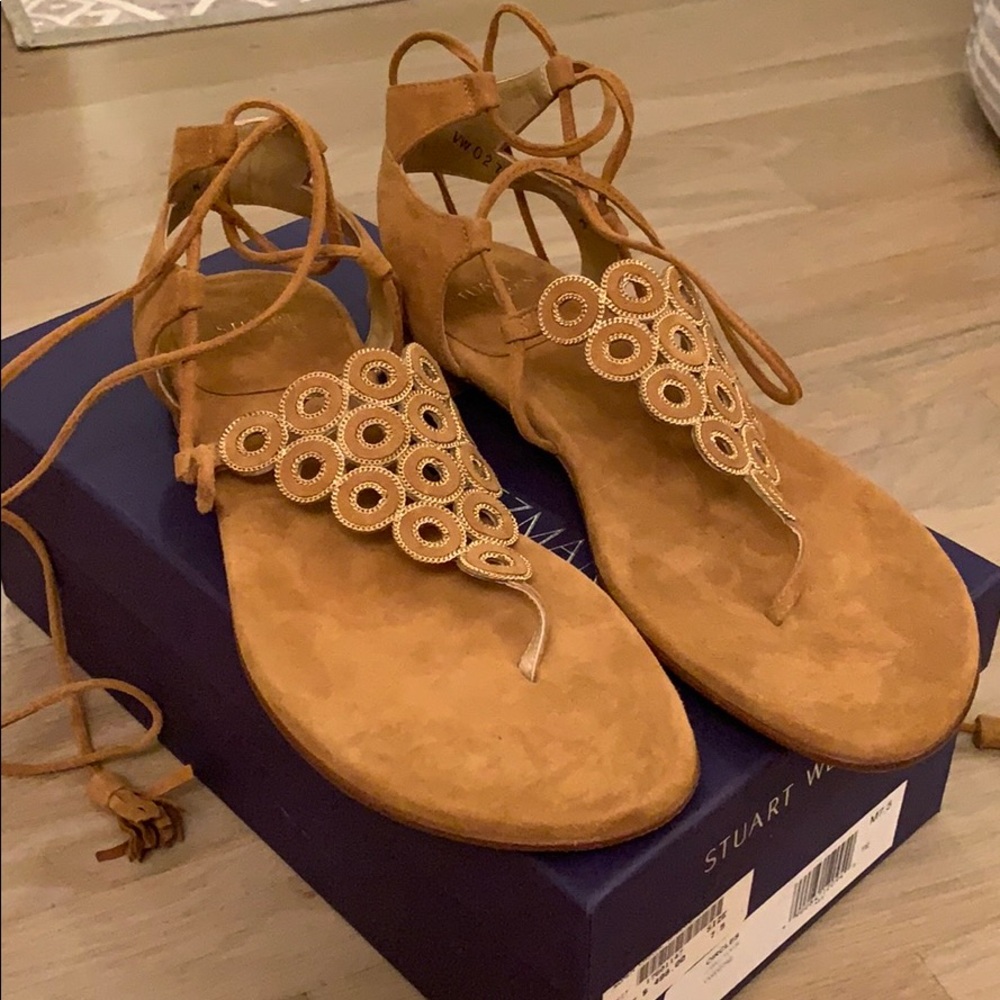 Stuart Weitzman brand new suede sandals